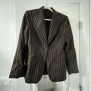 Brown Striped Women's Blazer